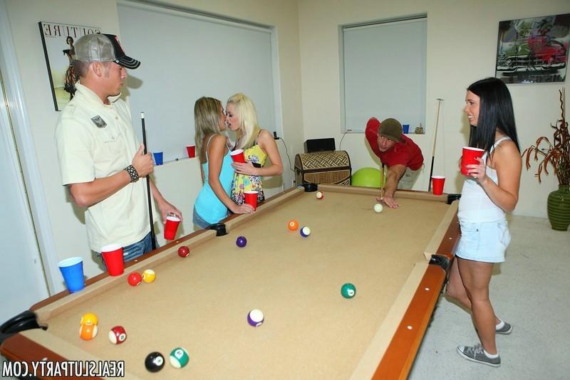 16P McKenzie Miles gets drunk and has groupsex on the pool table