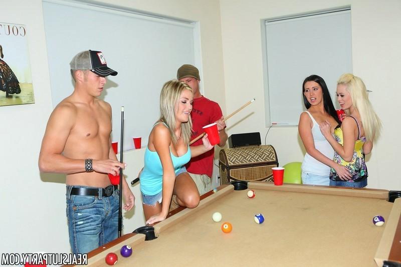 16P McKenzie Miles gets drunk and has groupsex on the pool table