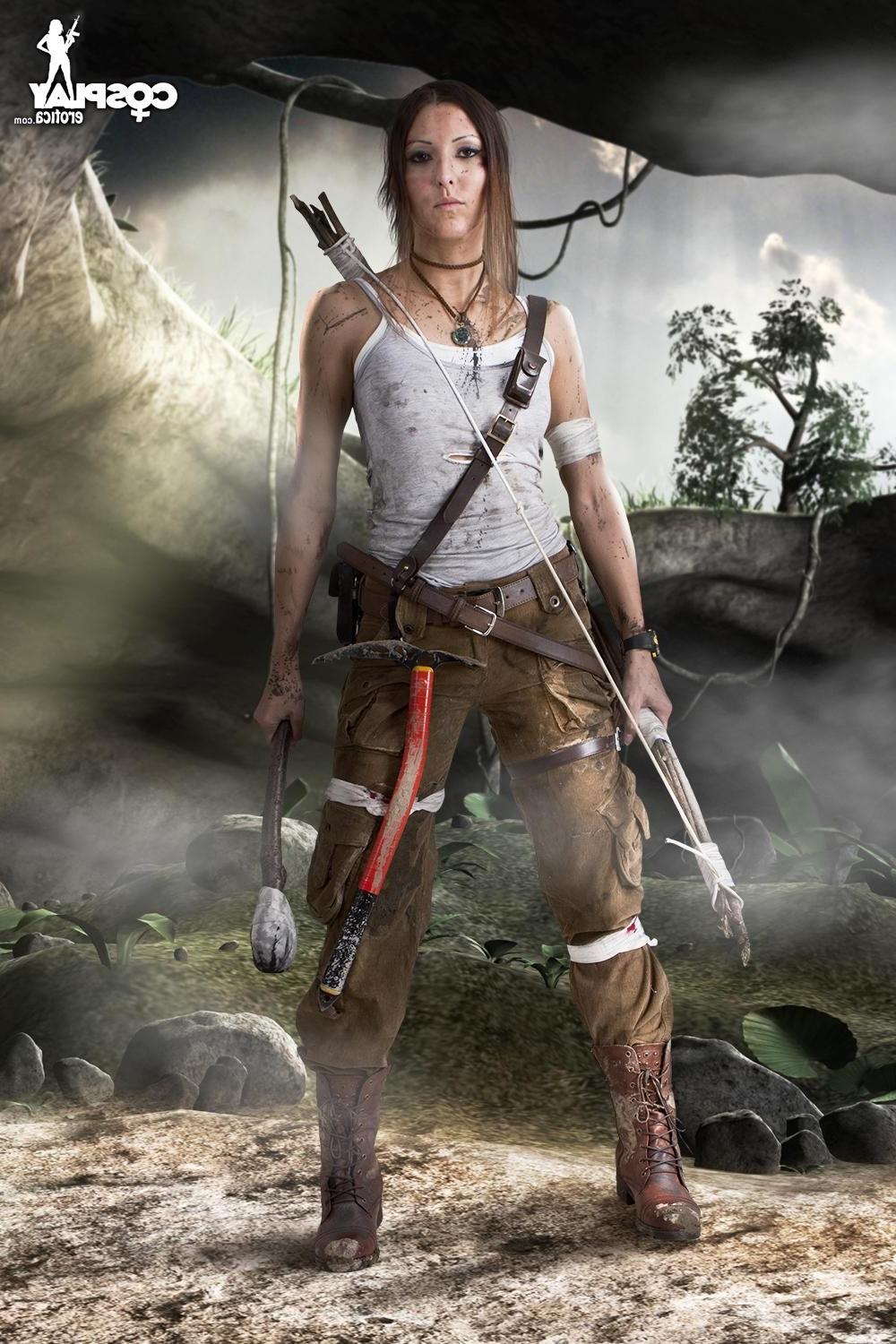 12P Sexy Lara Croft from Tomb Raider cosplay by Anne