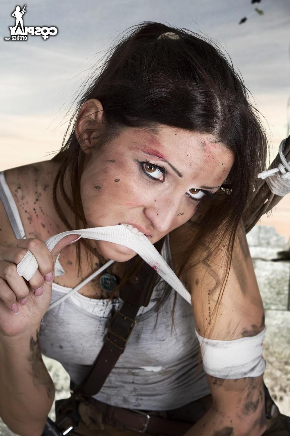 12P Sexy Lara Croft from Tomb Raider cosplay by Anne