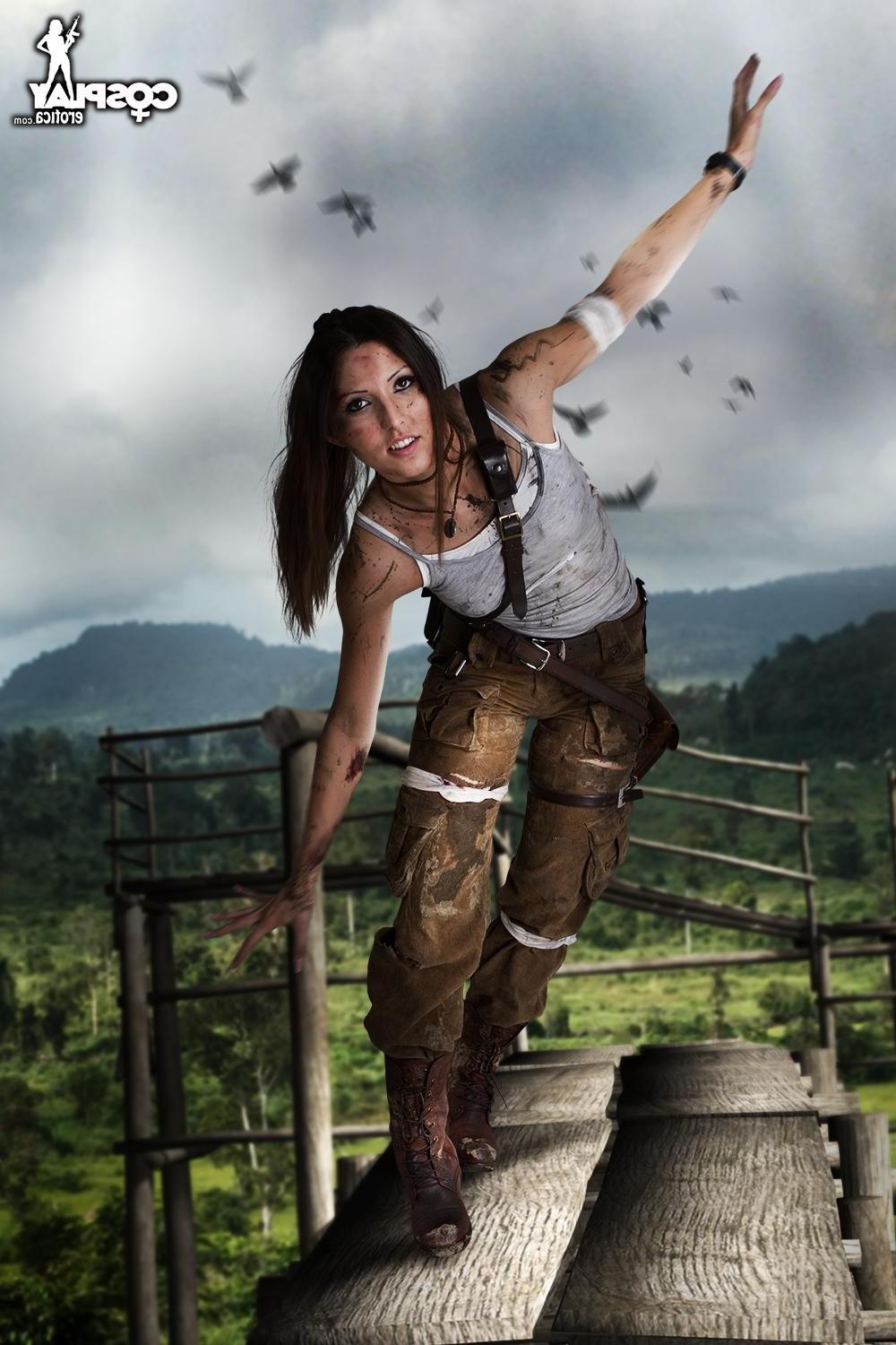 12P Sexy Lara Croft from Tomb Raider cosplay by Anne