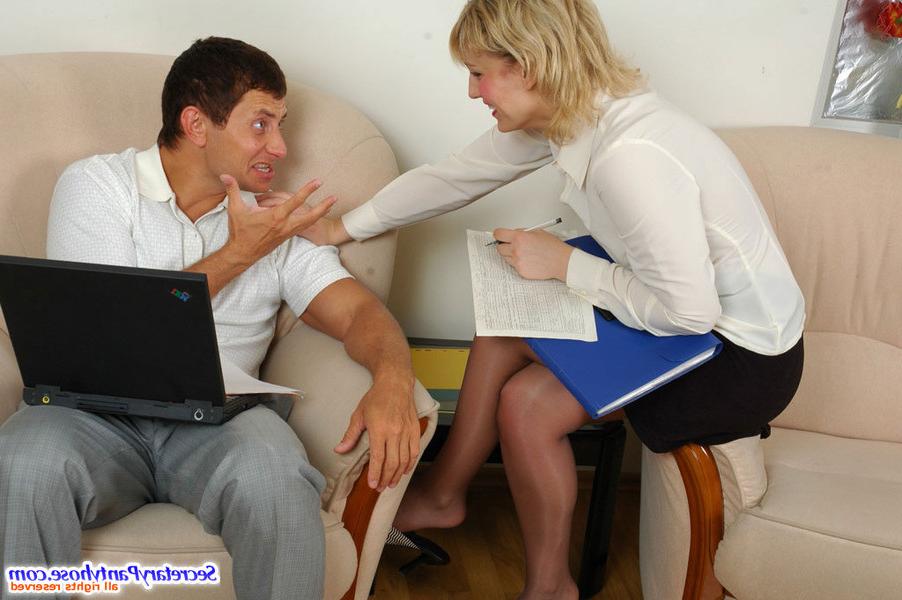 13P Amelia and Igor having office pantyhose sex