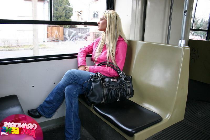 20P Busty teen offers herself to an old ticket controller instead of penalty