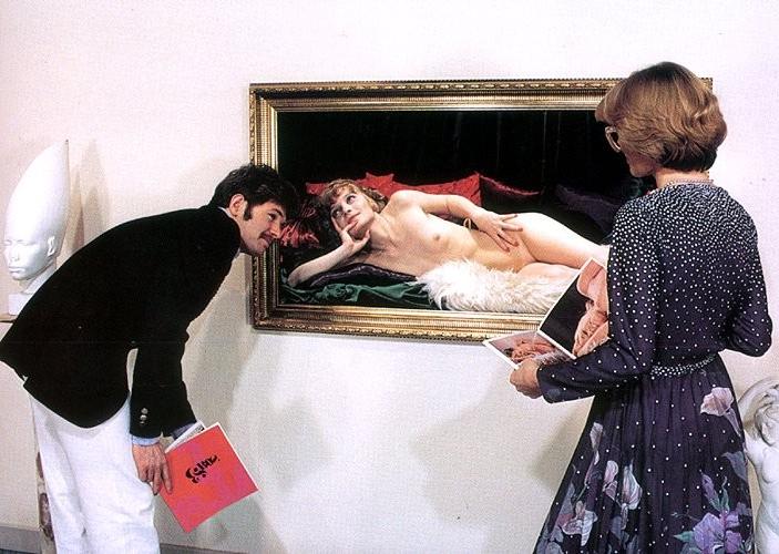 16P Seventies couple having sex with a painting