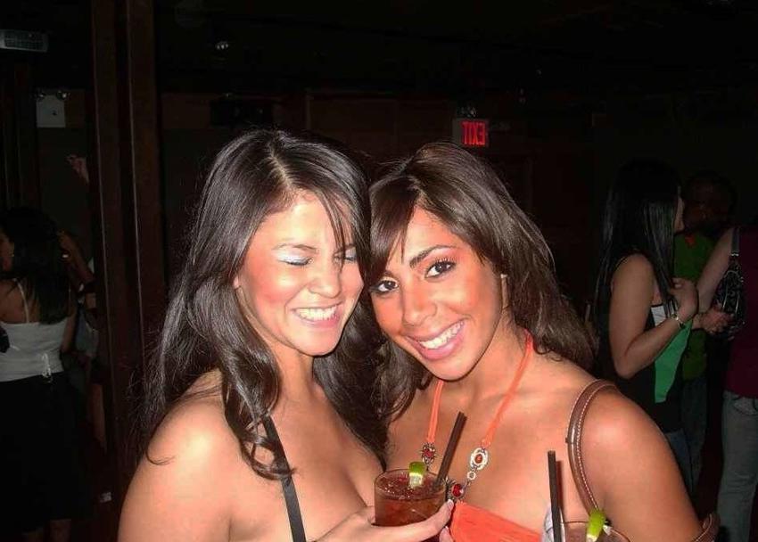 15P Sexy nextdoor girlfriends posing and smiling on camera