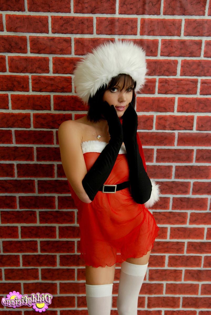 16P Tiny teen girl is santas helper
