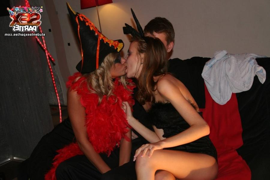 8P Halloween students orgy