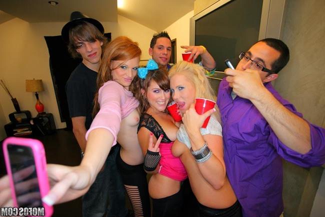15P Drunk party girls going wild on hardcore orgy sex