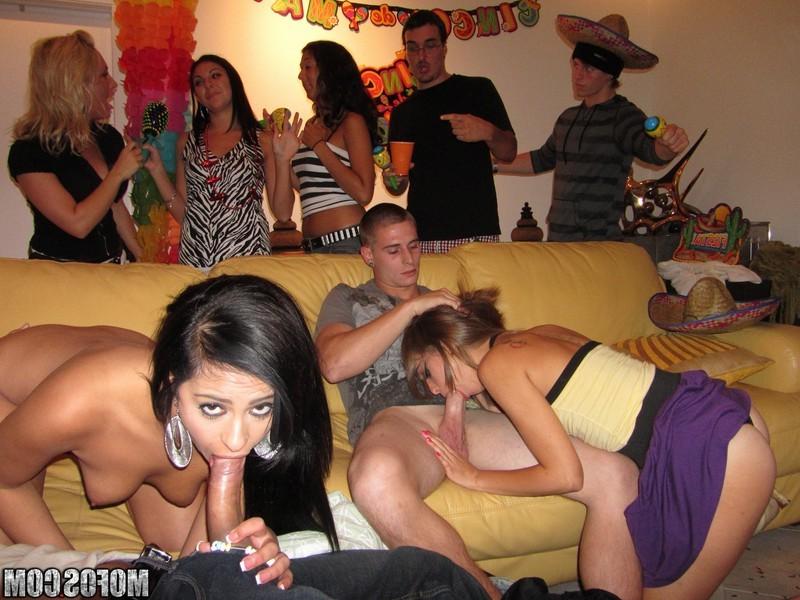 16P Two drunk teens pleasure two horny guys at a Cinco de Mayo party
