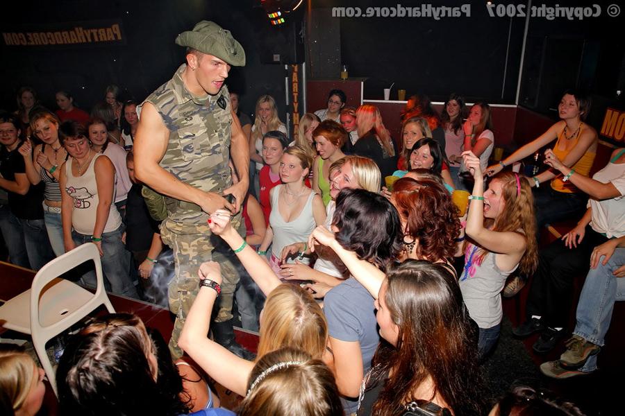 16P CFNM sex party with hot drunk babes and hard male strippers