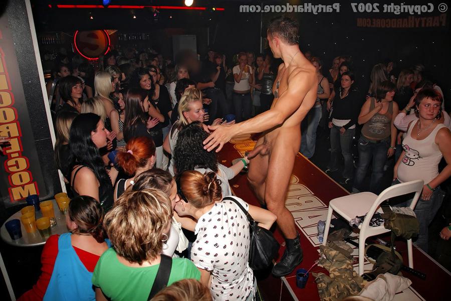 16P CFNM sex party with hot drunk babes and hard male strippers