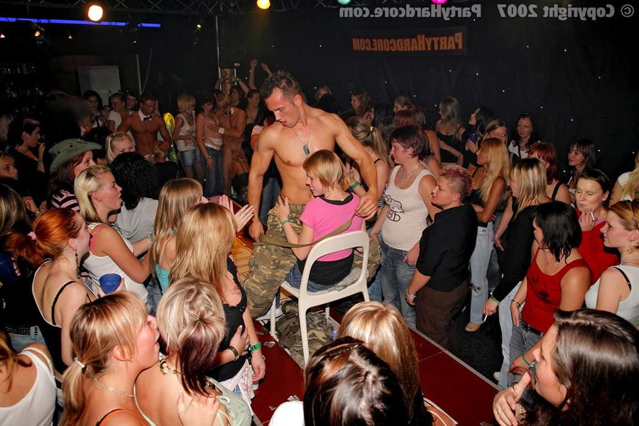 16P CFNM sex party with hot drunk babes and hard male strippers