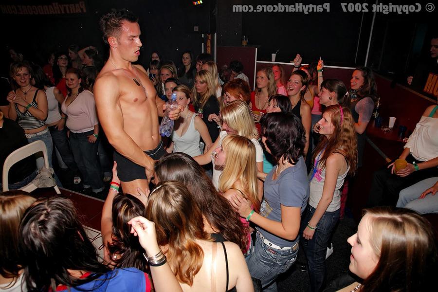 16P CFNM sex party with hot drunk babes and hard male strippers