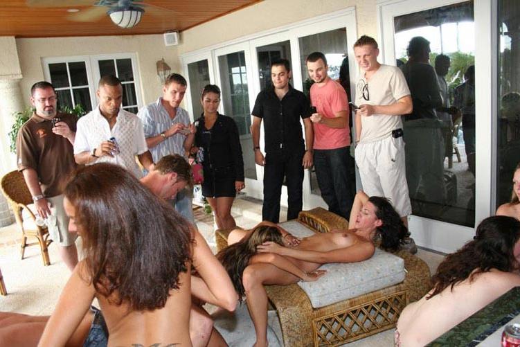 17P Orgy sex party with horny babes fucking deeply their twats