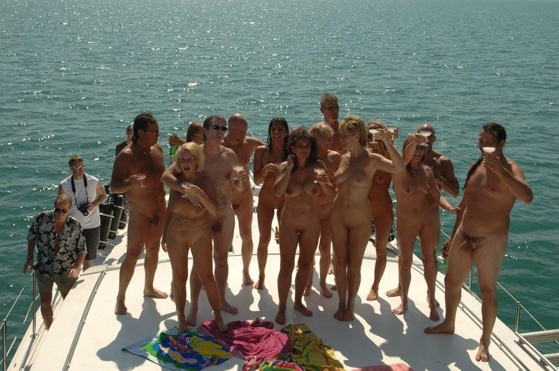 17P Horny couples fucking at a wild swinger party on a boat