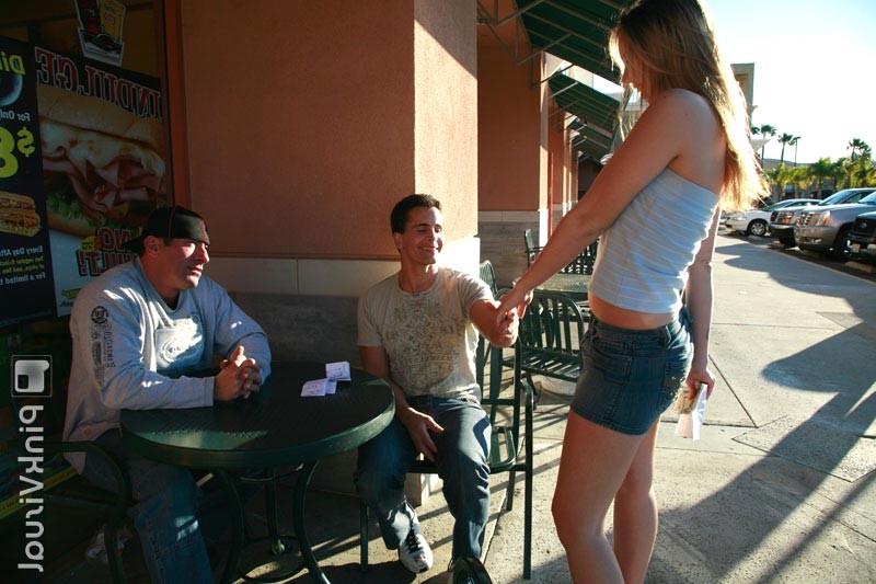 17P Teen babe hardcore MMF threesome sex and money shot