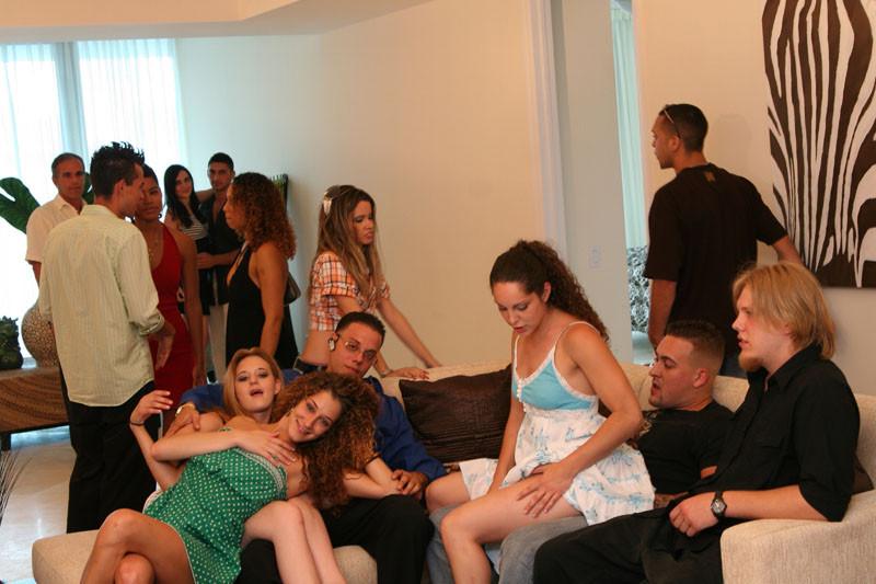 16P Drunk babes wild hardcore orgy sex &amp;amp; cum