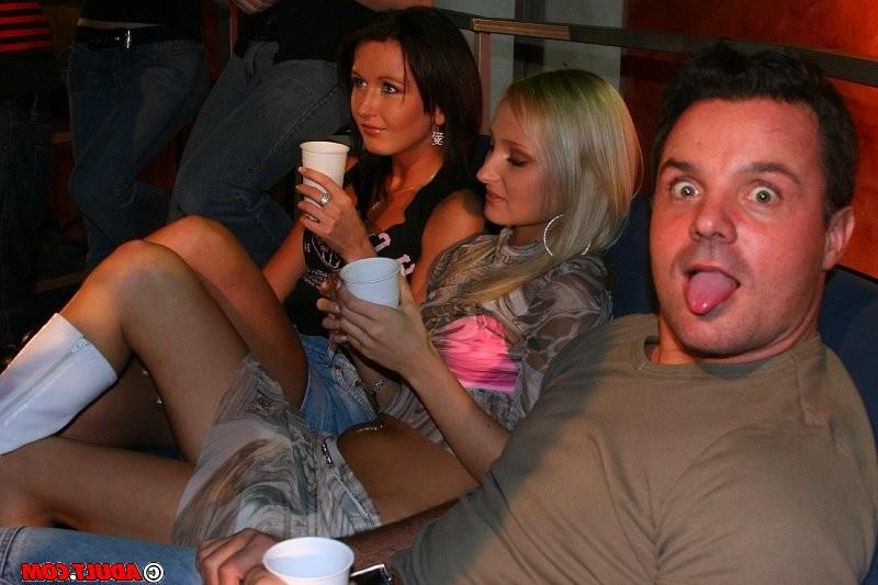 16P Hot drunk babes blowjob &amp;amp; hardcore orgy sex