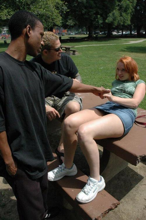 17P Real redhead amateur gets gangbanged by four studs