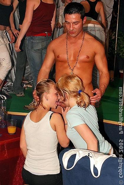 16P Party girls doing strangers at disco