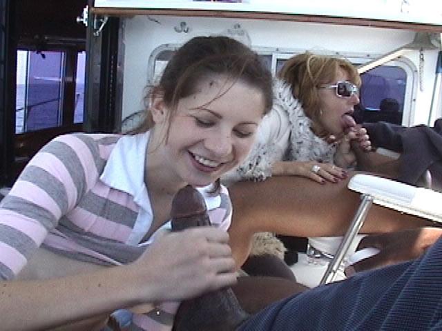 16P Hardcore group sex on a boat