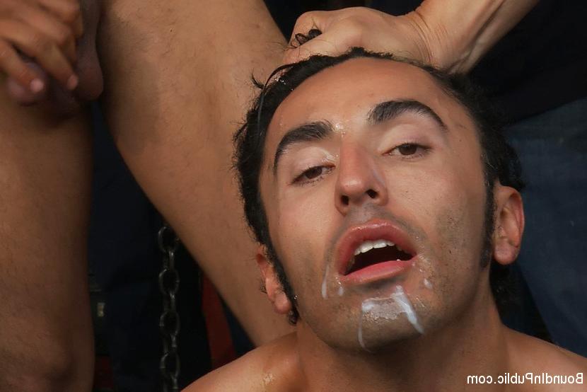 15P Spencer Reed and a bunch of car mechanics take turns fucking Gianni Lucca in a 