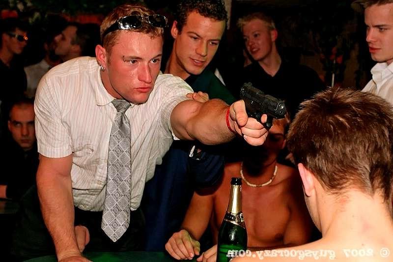 20P While getting gun pointed a gay is forced to suck