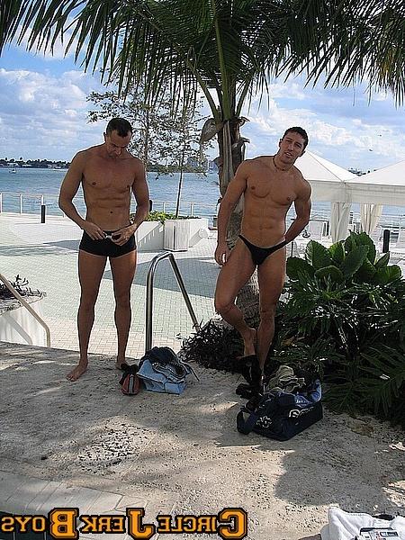 14P Two hunks in speedos