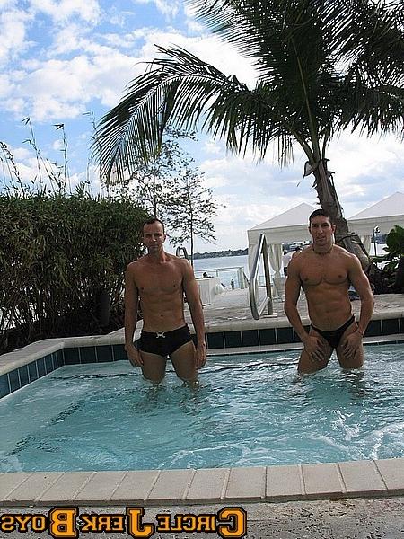 14P Two hunks in speedos