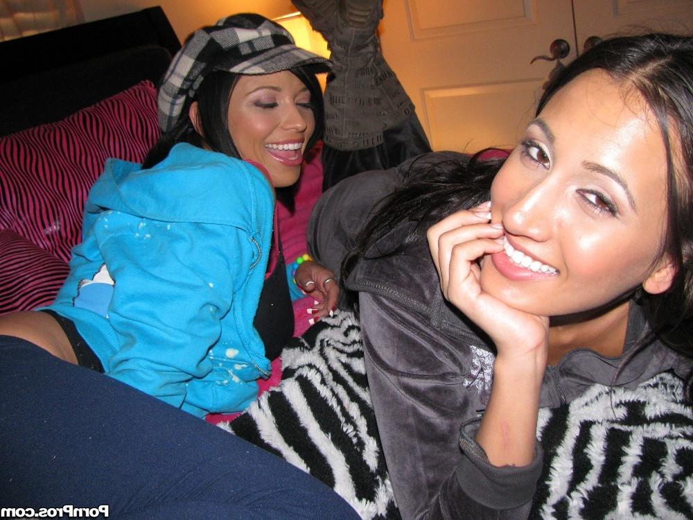 15P Teen girlfriends play and lick each other in bed