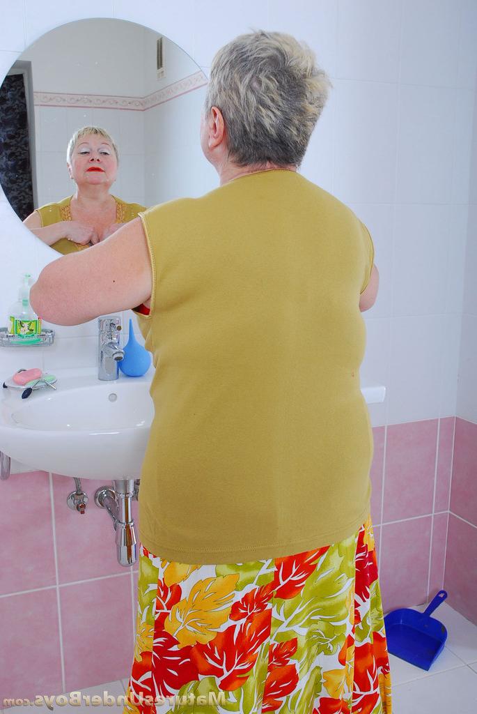 20P Fat mature gets her jugs and bottom groped and her muff drilled by a boy