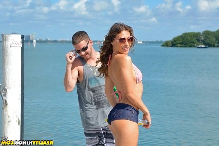 14P Callie came on our boat voyage looking very sexy in a bikini top and some tiny t