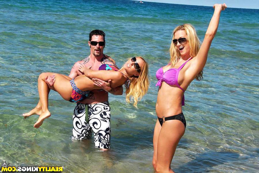 16P Hot ass fucking beach bikini babes nailed hard in these 3some hot fucking suckin