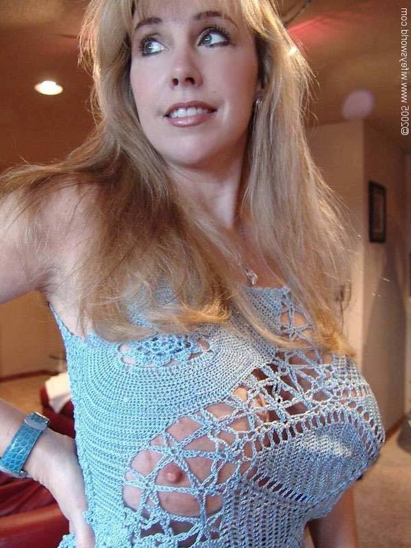 14P Wifeys nipples popping through her blue sweater