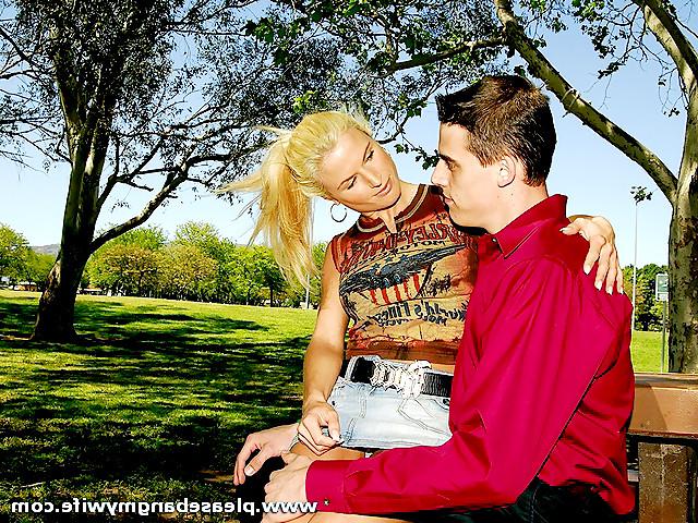 16P Blond beauty gets fucked as her husband watches