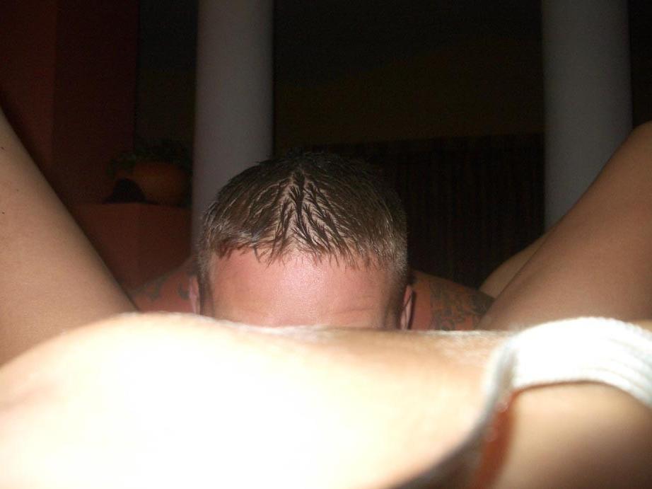 20P Amateur blonde wife sucking cock in her bedroom