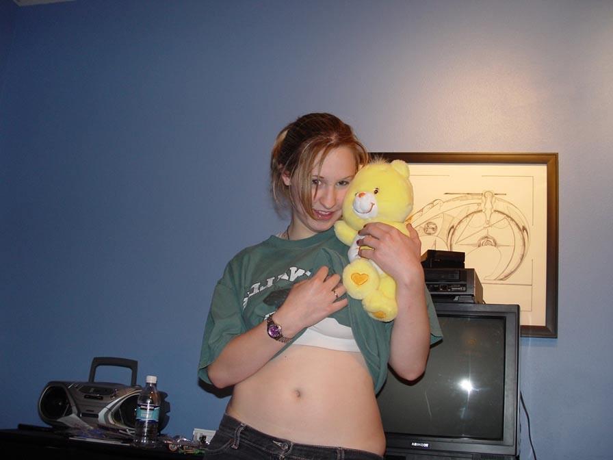 20P Amateur blonde with big tits sucking cock in her bedroom