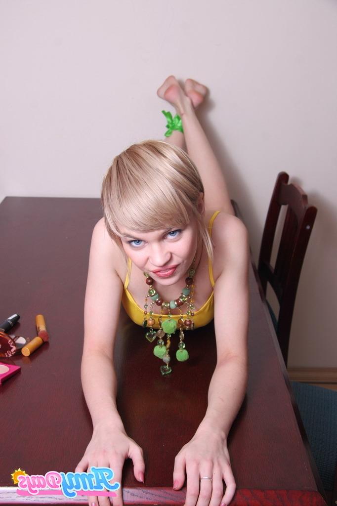 16P Thin amateur blonde teen girl nude