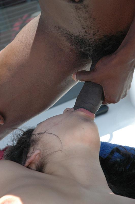 16P Slut getting fucked on a boat by two guys