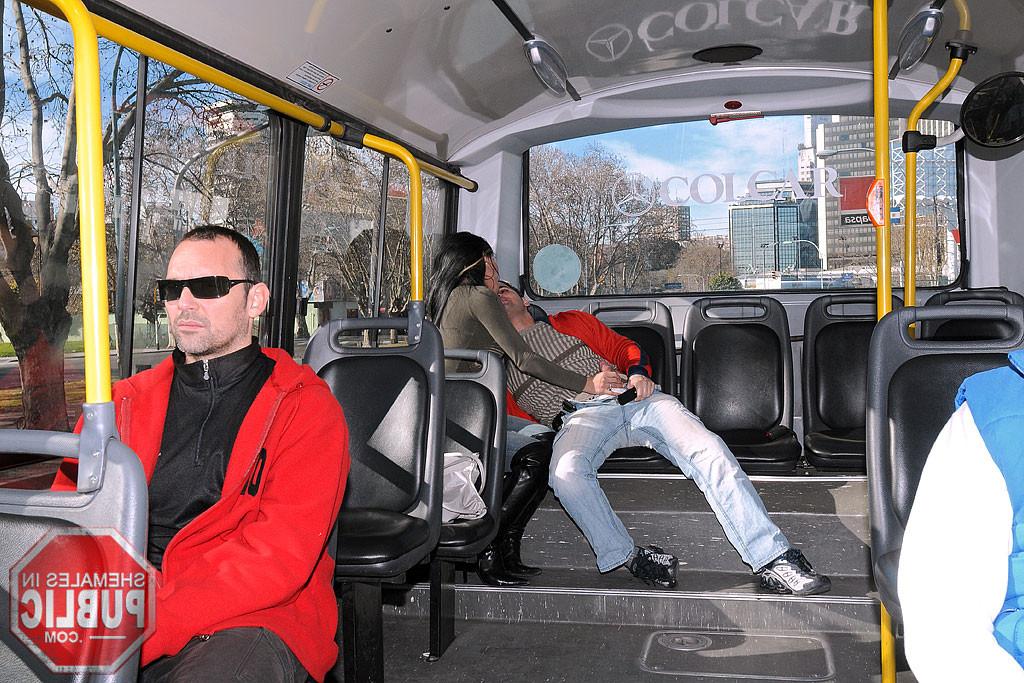 16P Hardcore tranny sex action on a city bus