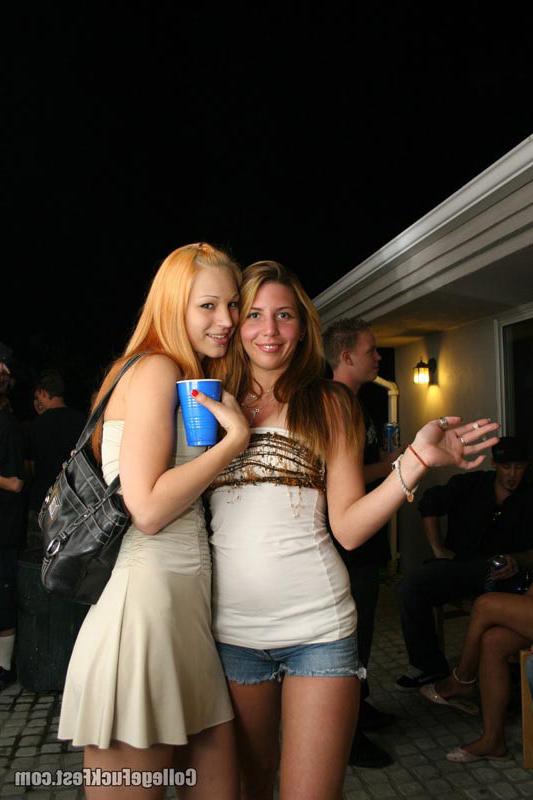 16P Horny &amp;amp; drunk college lesbian babes fucking on sex party