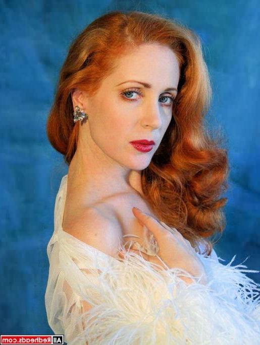 16P Older Retro Redhead Babe in Garters Stockings and Sheer Lingerie