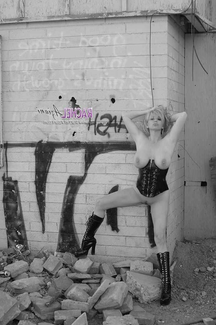 14P Gorgeous busty milf in a corset outdoors