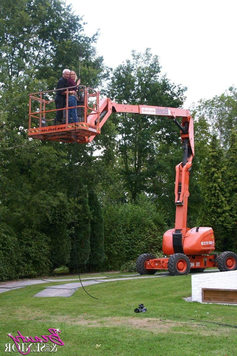 14P Dirty old senior bangs a teen girl in a boom lift