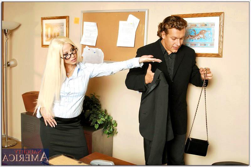 14P Sexy busty milf Gina Lynn boned hard over office desk
