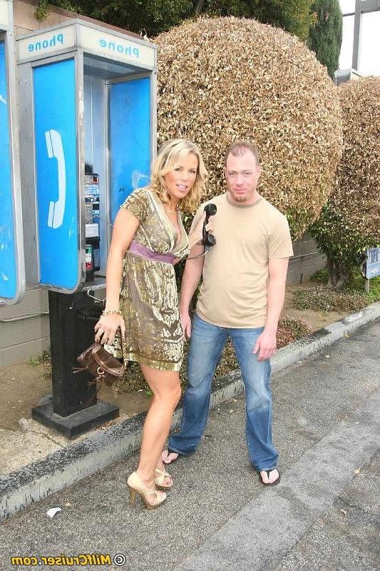 16P Busty blonde milf swallows a big long cock