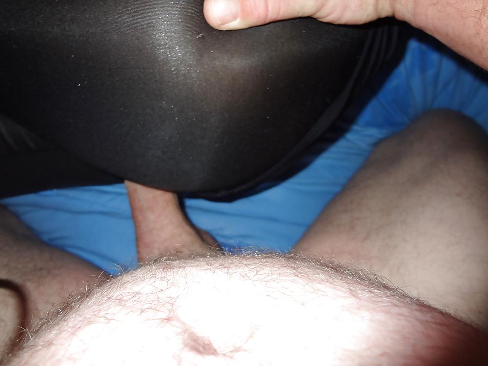 18P Wife in Seimsuit with leggings underneth..cum on swimsuit