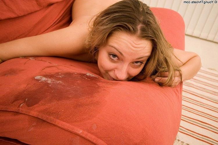 17P Young lovely amateur getting her throat filled with thick cock