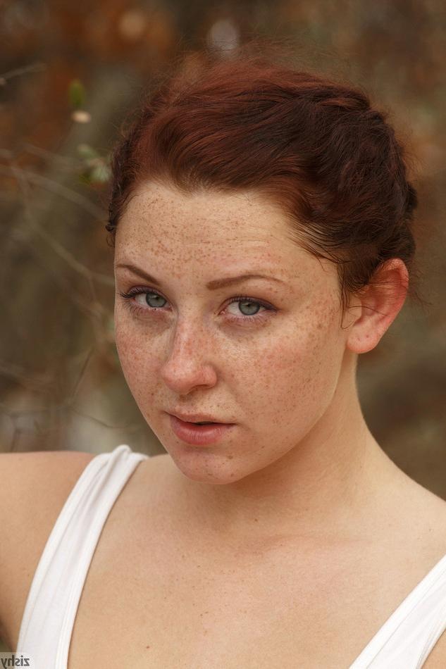 8P Busty redhead babe Spencer Bisson outdoor