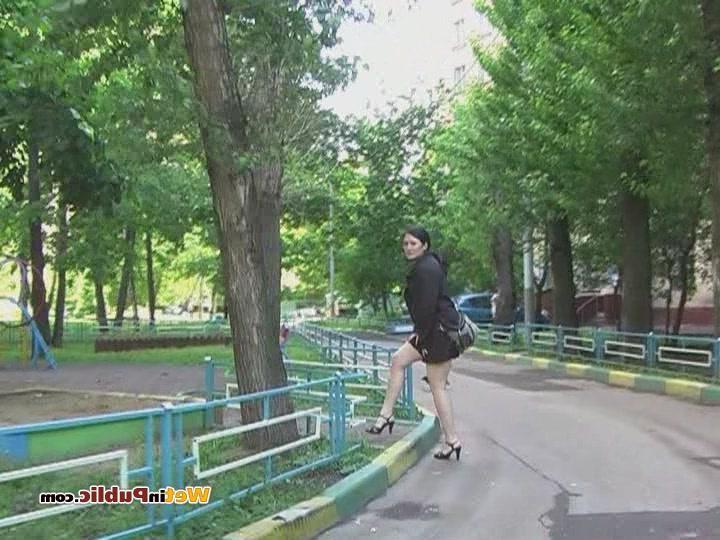 12P Wet black skirt and blue panties of a gal who pissed herself in public